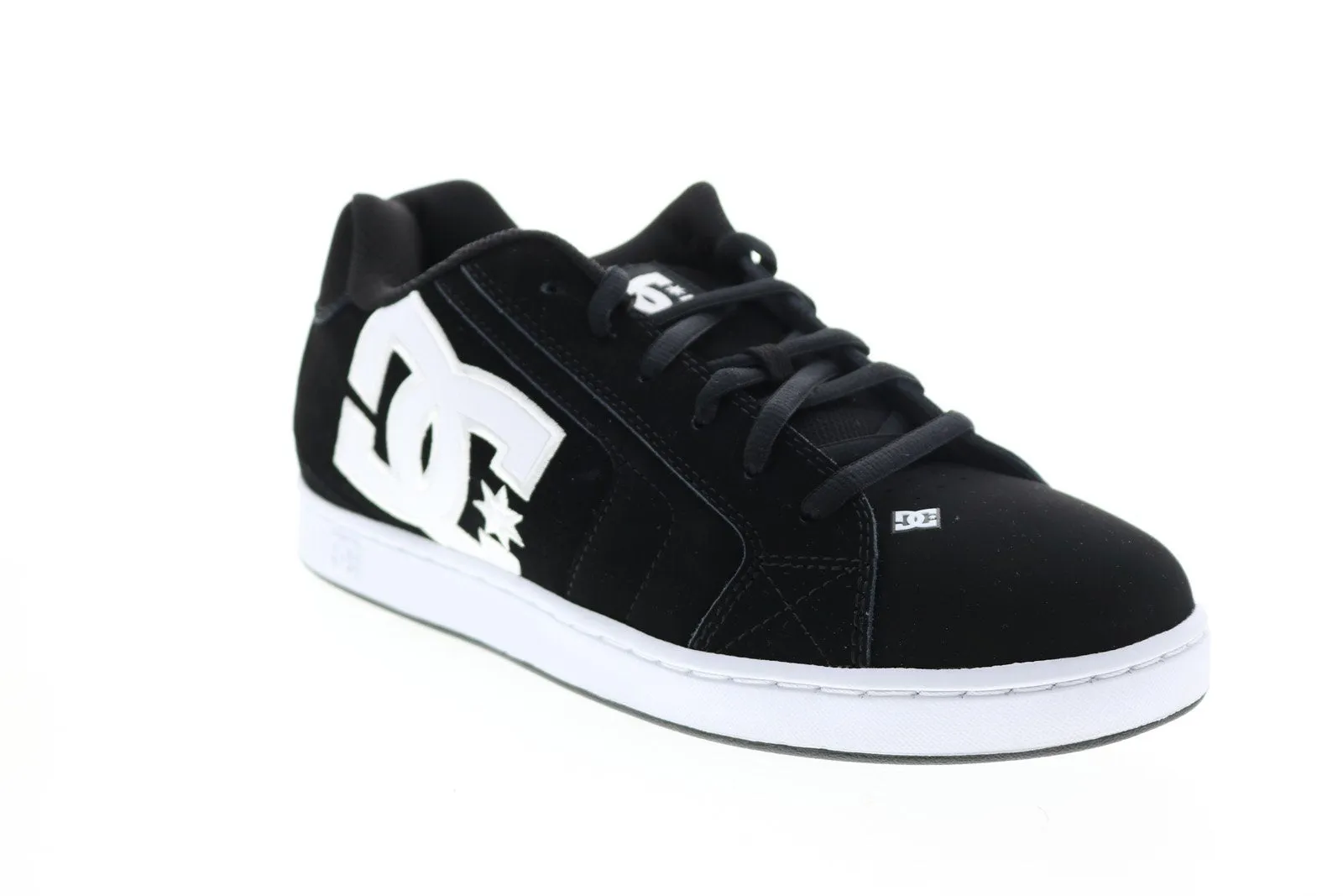 302361-BLW Men's Black Suede Lace-Up Skate Sneakers