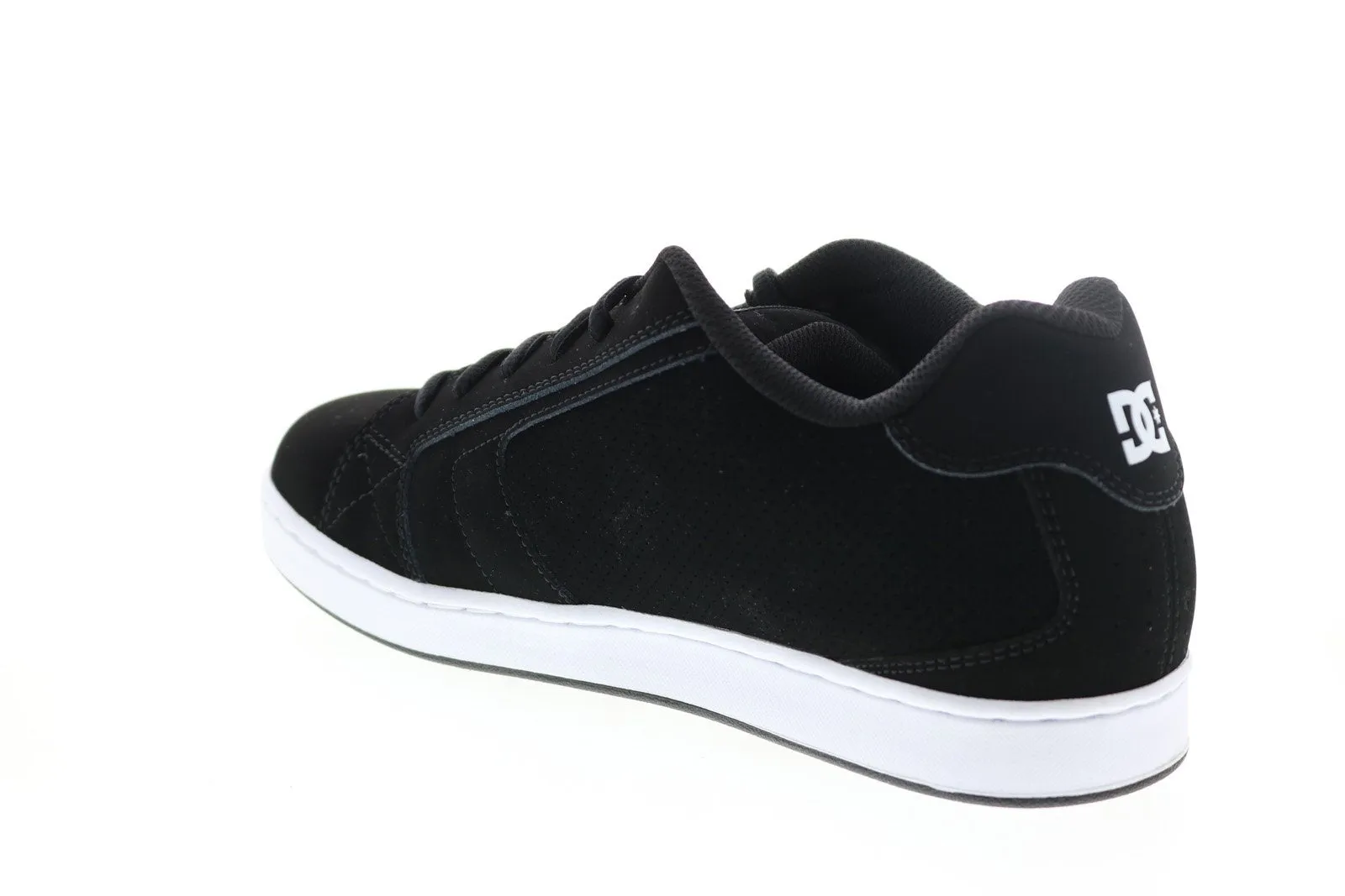 302361-BLW Men's Black Suede Lace-Up Skate Sneakers