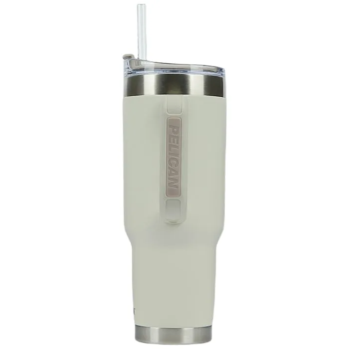 40 oz. Pelican Sand Porter Recycled Double Wall Stainless Steel Travel Tumbler