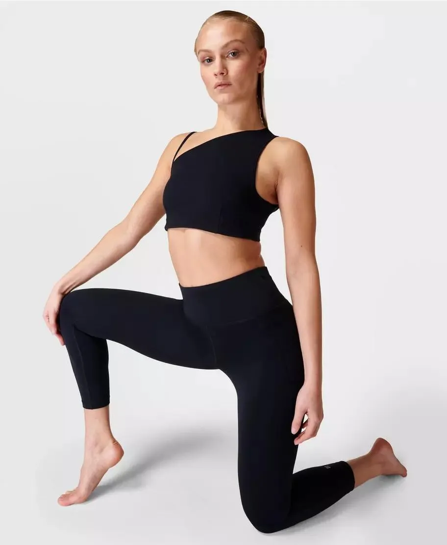 7/8 Black Leggings: All-Day Comfort with Style - SB8946