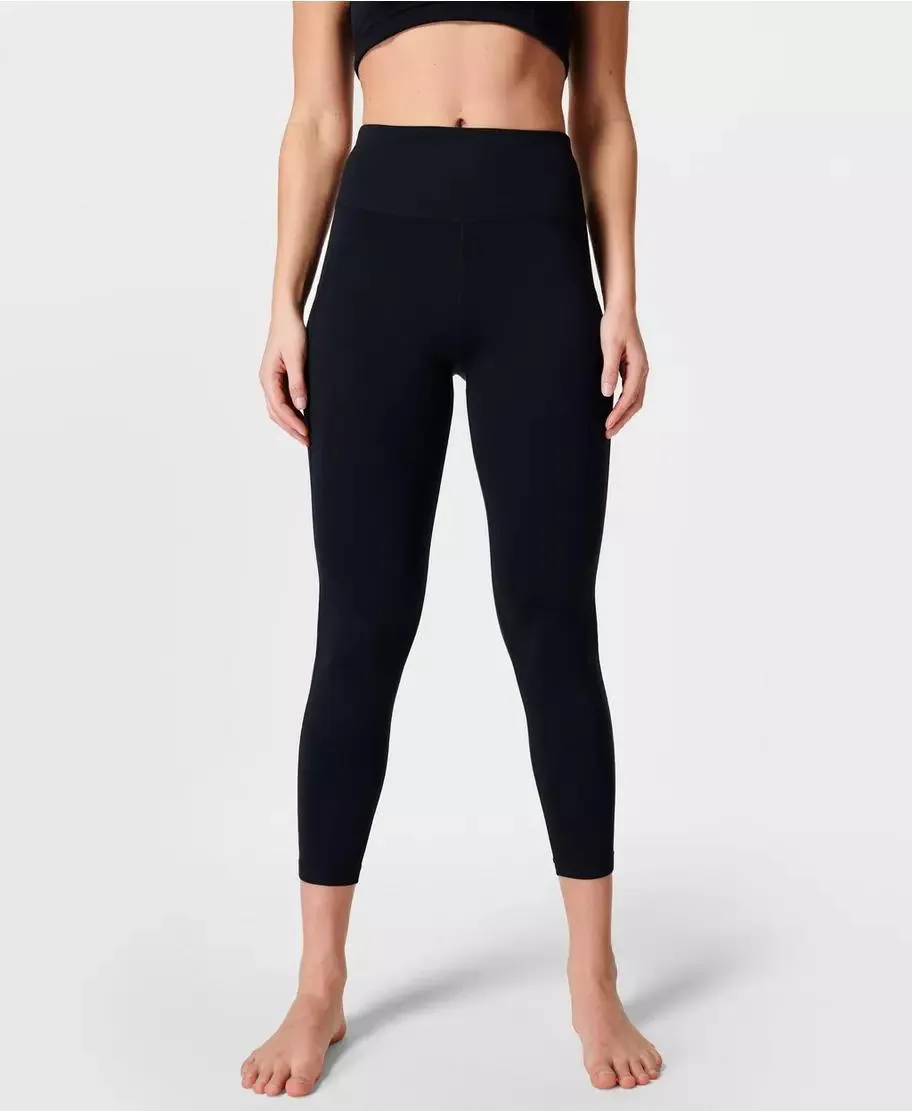 7/8 Black Leggings: All-Day Comfort with Style - SB8946