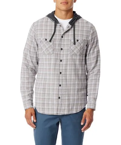 Quartz Switchback Plaid Flannel Men's Hoodies by UNIONBAY