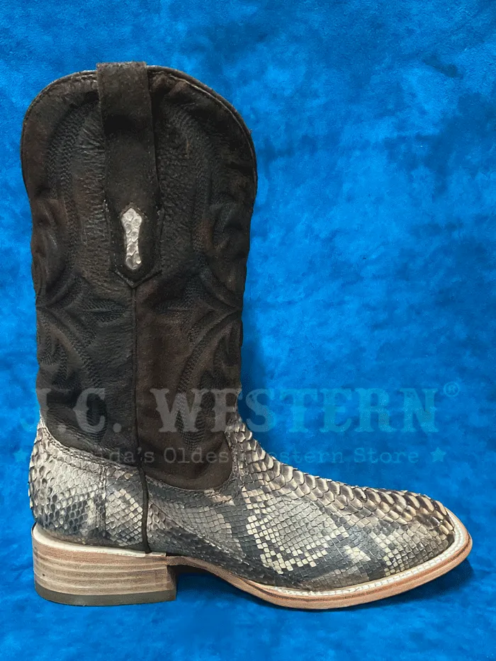 A4499 Men's Python and Lamb Embroidery Square Toe Western Boot Brown - Corral