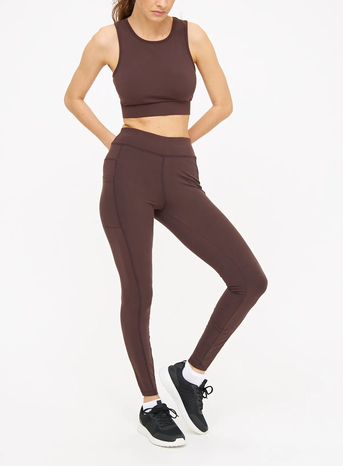 Active Chocolate High Waisted Performance Leggings XXL - Buy Online from Tu