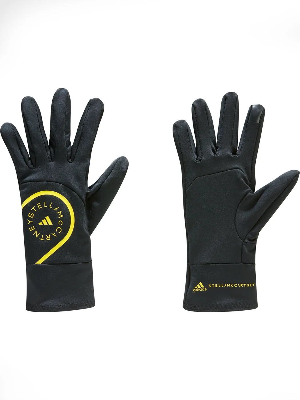 Adidas Stella Mccartney Gloves - Black/Shock Yellow