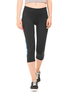 Aeropostale Printed Panel Active Capri Leggings