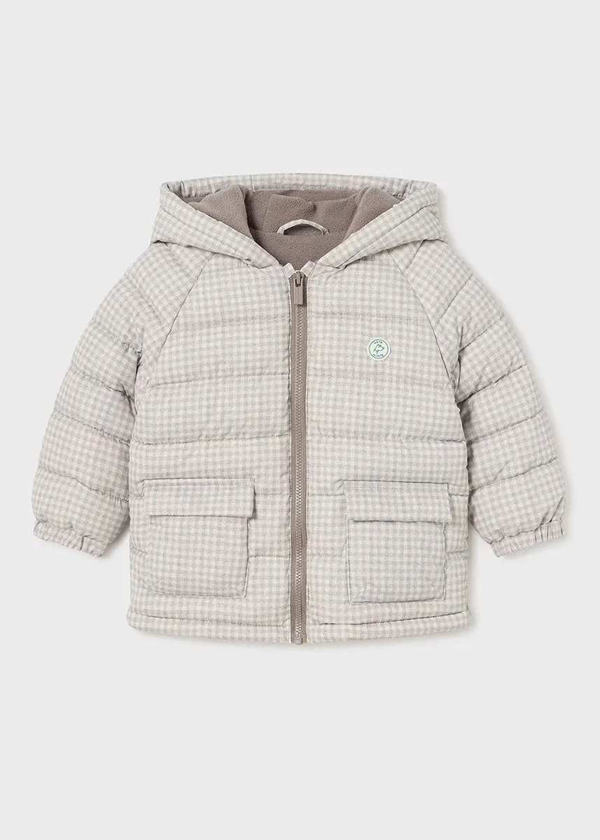 Aiden Stripe Quilted Jacket - Heather Latte