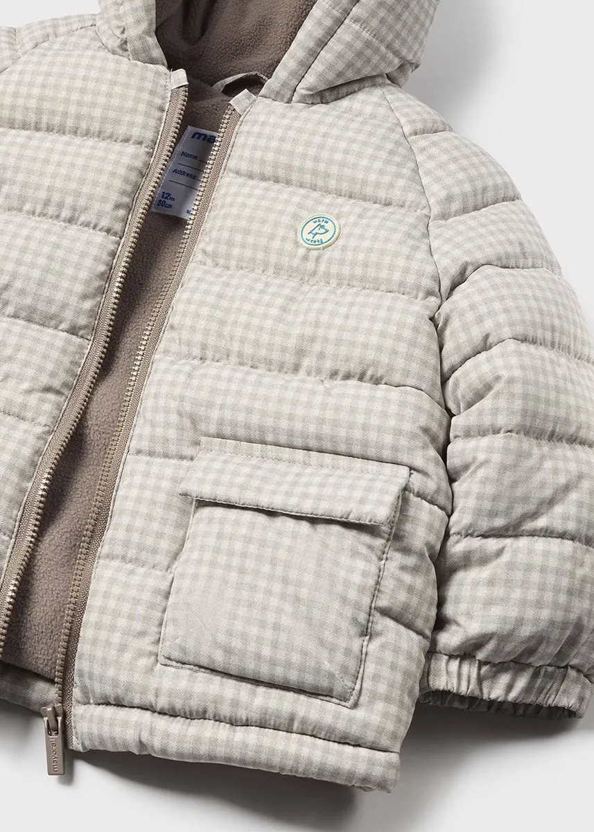 Aiden Stripe Quilted Jacket - Heather Latte