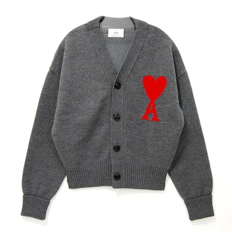 AMI PARIS Unisex Office Style Logo Cardigans