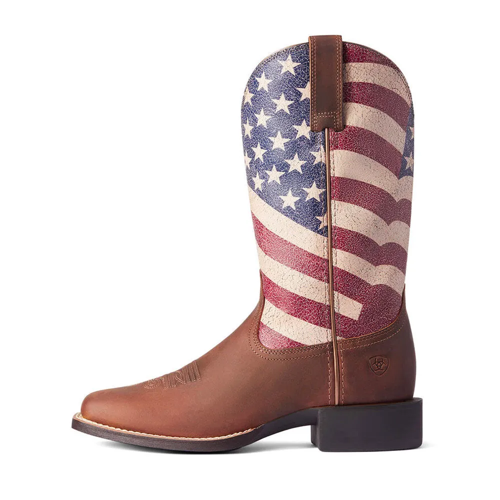 Ariat Women's Round Up Patriot Cowboy Boot