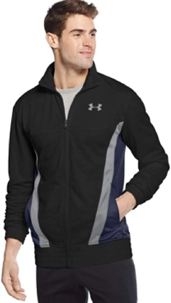 Armour Men's Time Travel Warm-Up Jacket Black/Midnight Navy/Blue-Gray LG