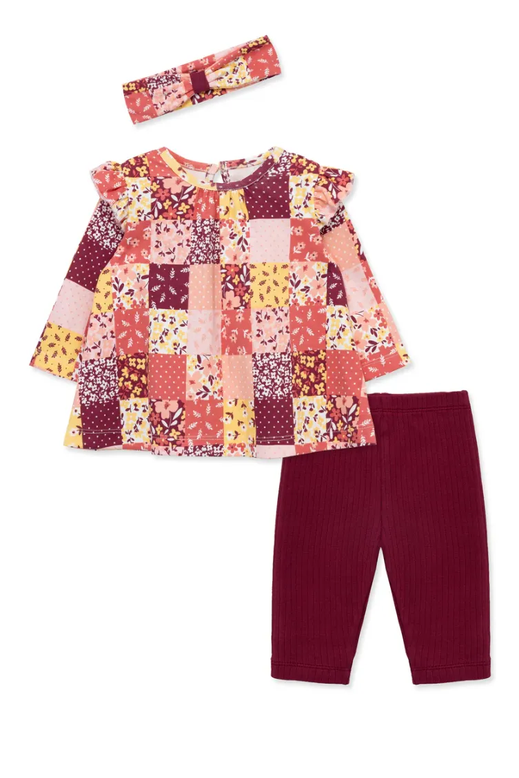 Autumn Baby Patchwork Outfit