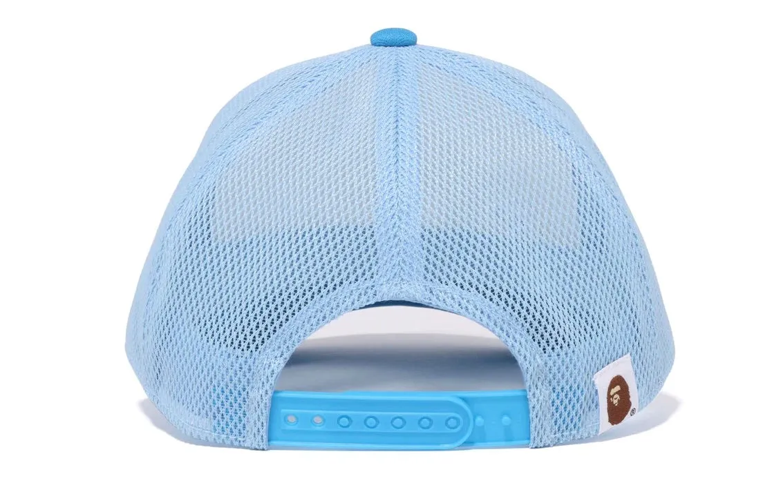 BAPE STA MESH CAP BLUE can be rewritten for better search engine optimization as Blue BAPE STA Mesh Cap.