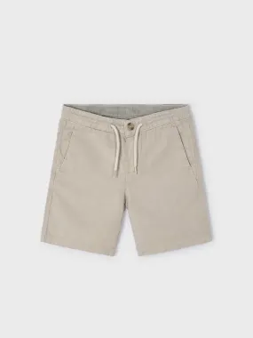 Beige Linen Shorts