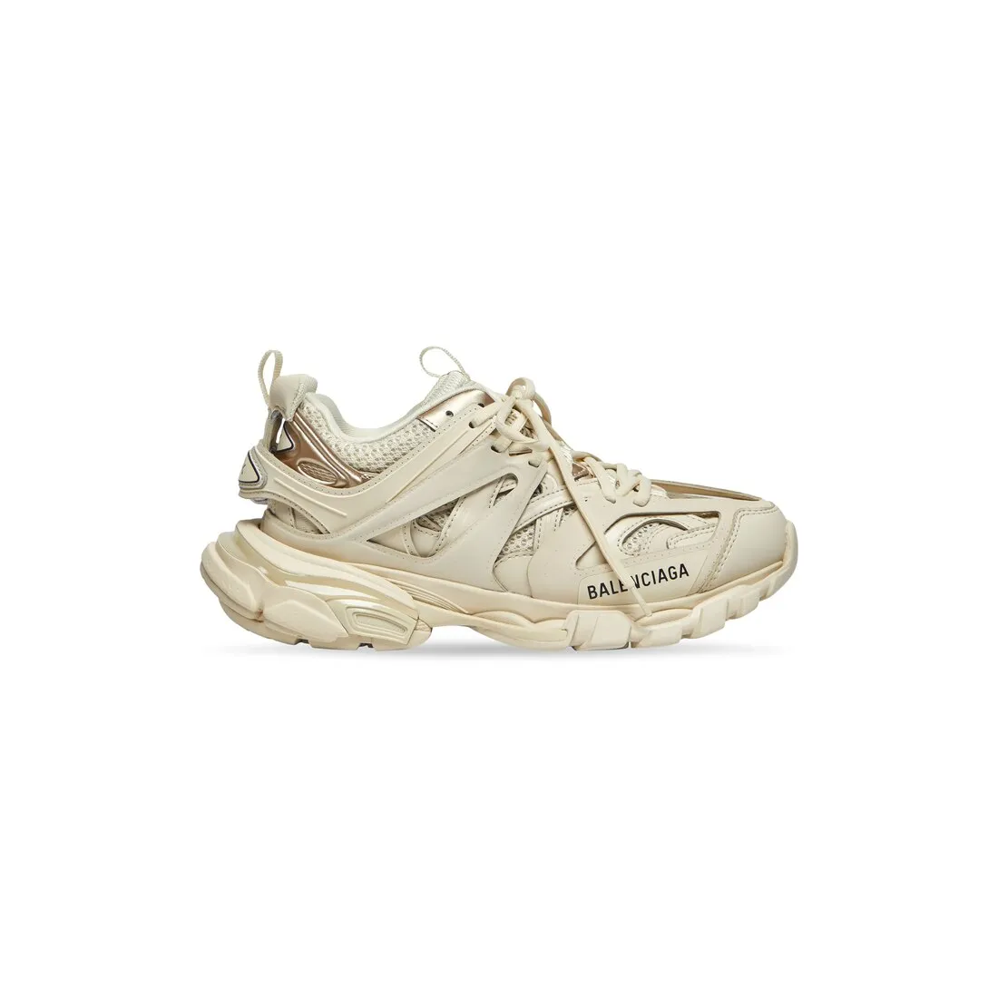 Beige women's athletic sneakers