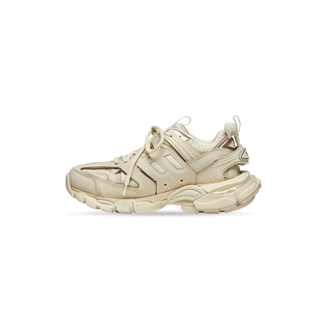 Beige women's athletic sneakers