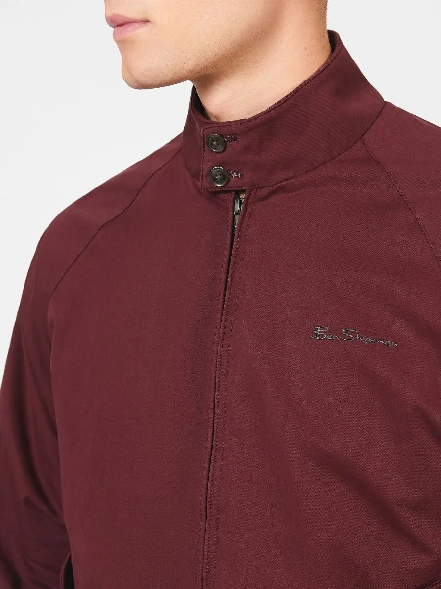 Aubergine Casual Harrington Jacket by Ben Sherman Signature