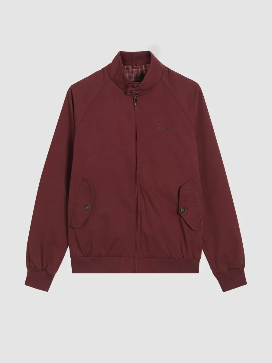 Aubergine Casual Harrington Jacket by Ben Sherman Signature