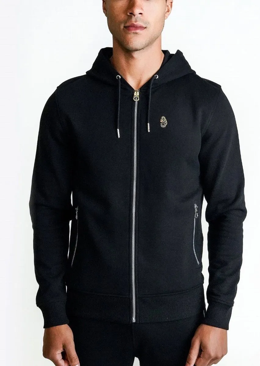 Berlin Zip Hoodies in Jet Black by Luke 1977