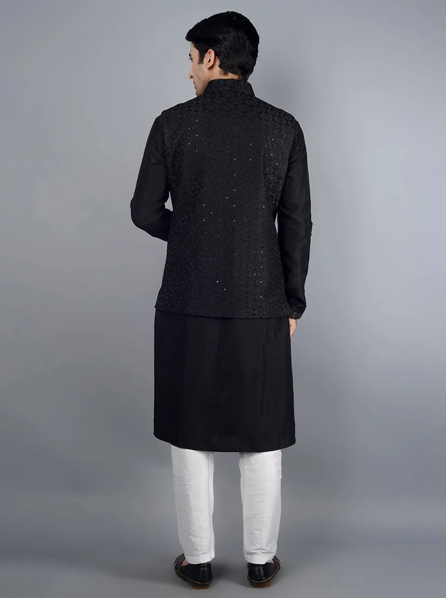 Black Bandhgala Jacket - TULA