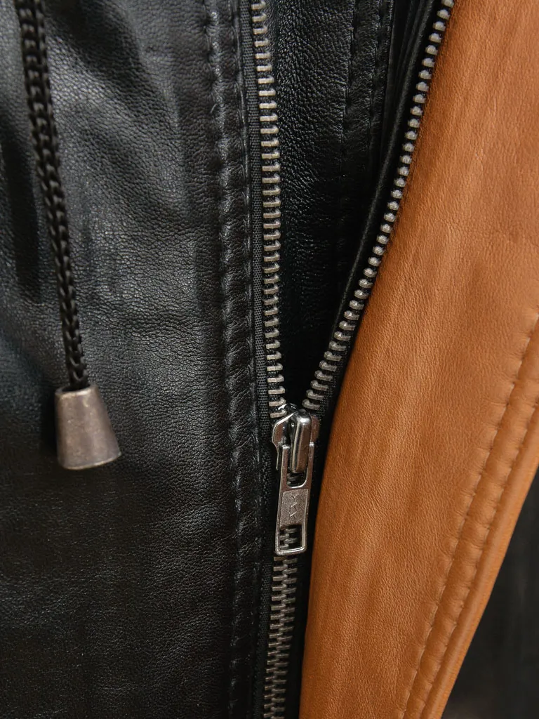 Black Men's Leather Coat by Brealeys.