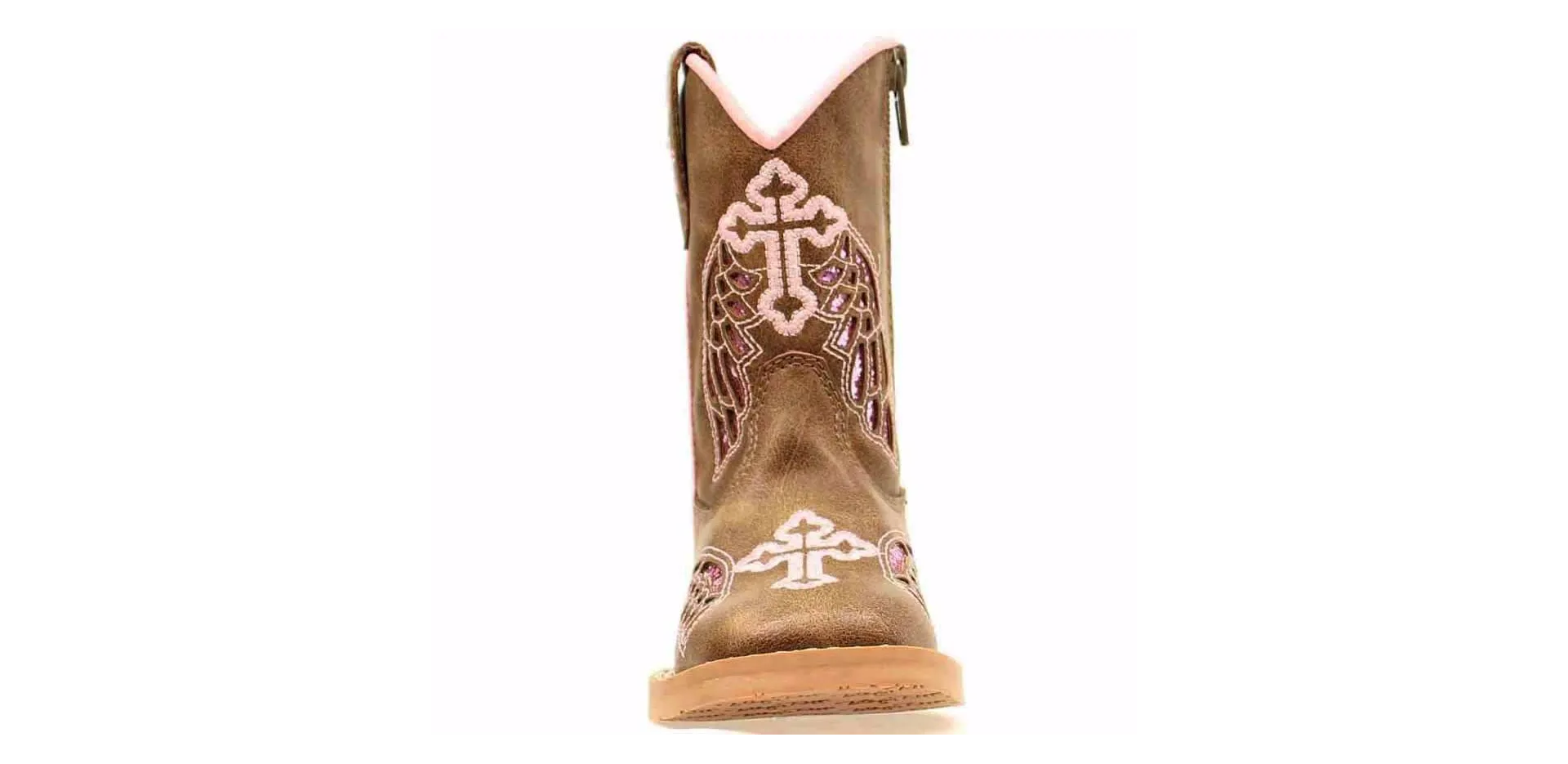 Blazin Roxx Gracie Boots for Kids - Pink and Brown