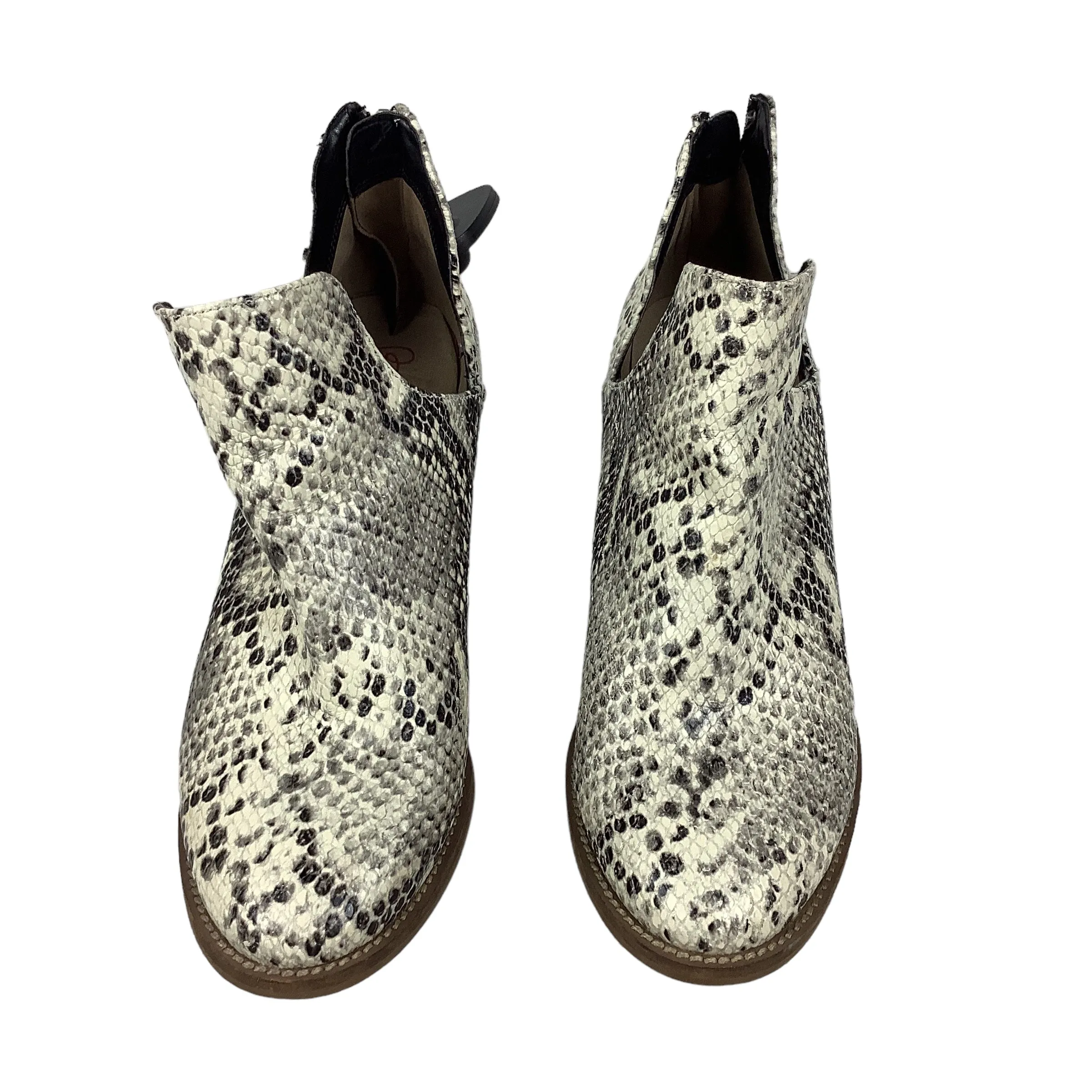 Blondo Snakeskin Print Ankle Boots Heels - Size 8