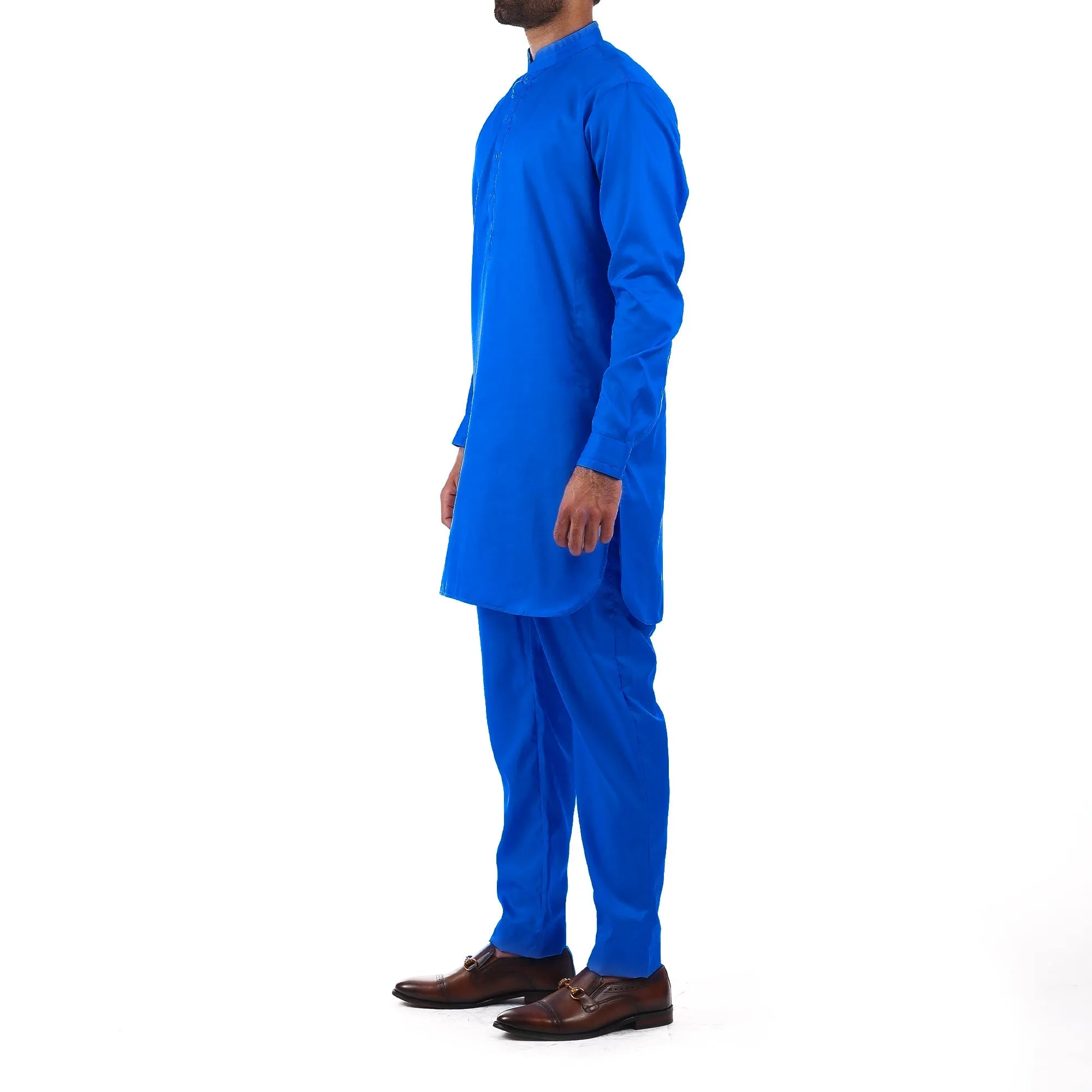 Blue Short Kurta - Royal Style