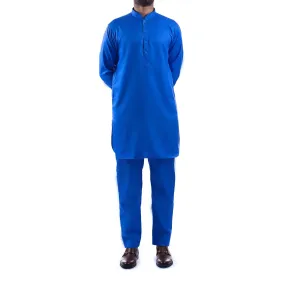 Blue Short Kurta - Royal Style