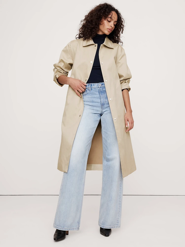 Bonded Cotton Mac Coat - Banana Republic