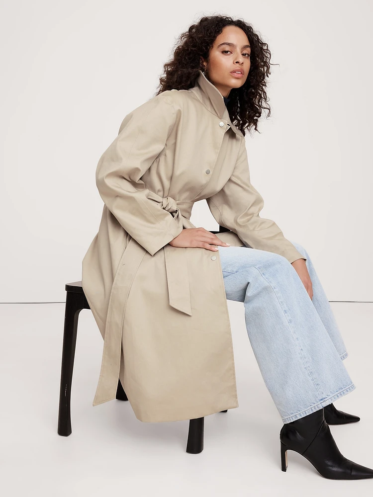 Bonded Cotton Mac Coat - Banana Republic