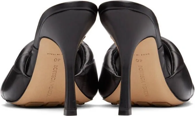 Bottega Veneta Black The Rubber Lido Heeled Sandals