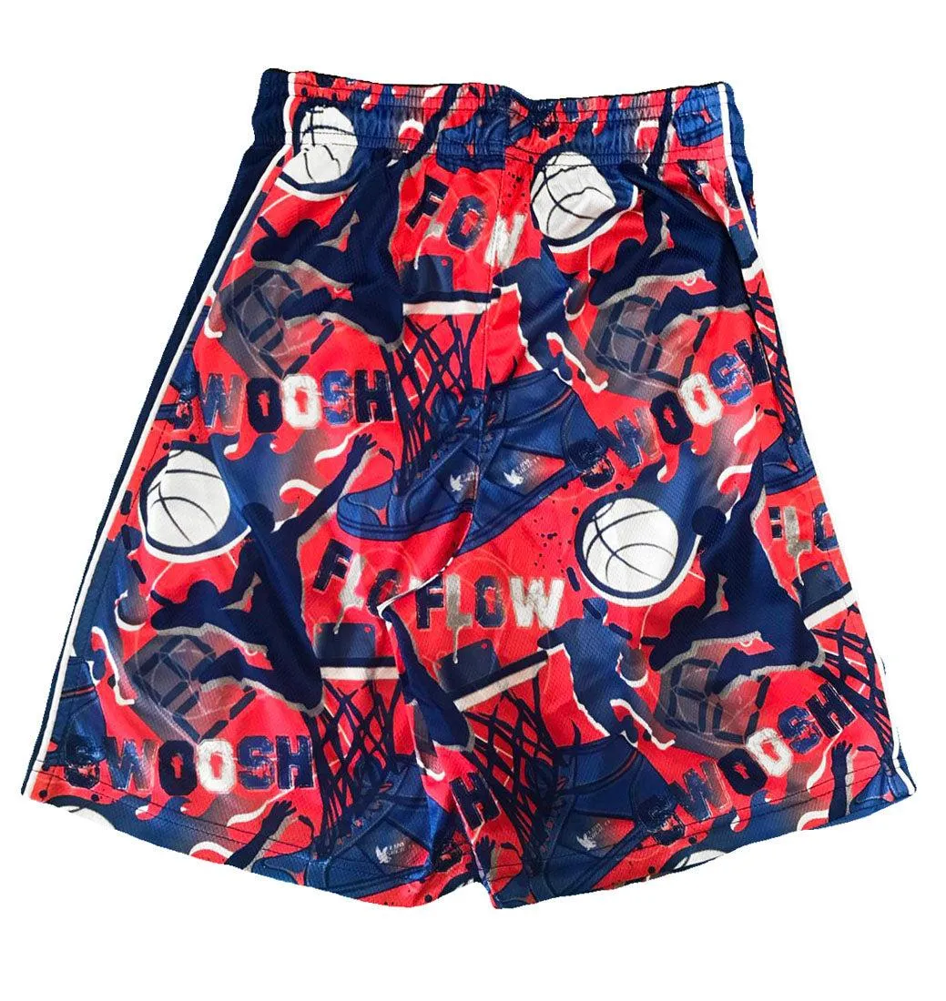 Boys Blue Red Attack Shorts