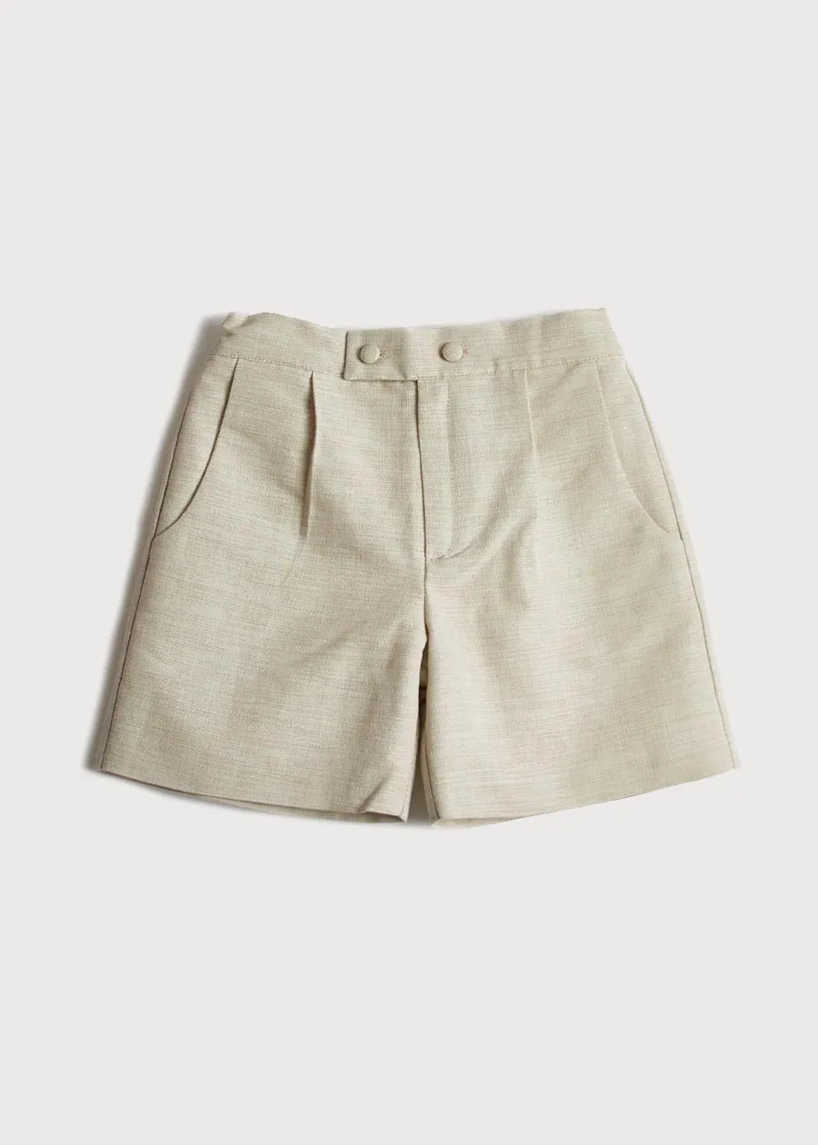 Celebration Shorts in Beige for Boys (4-10yrs)