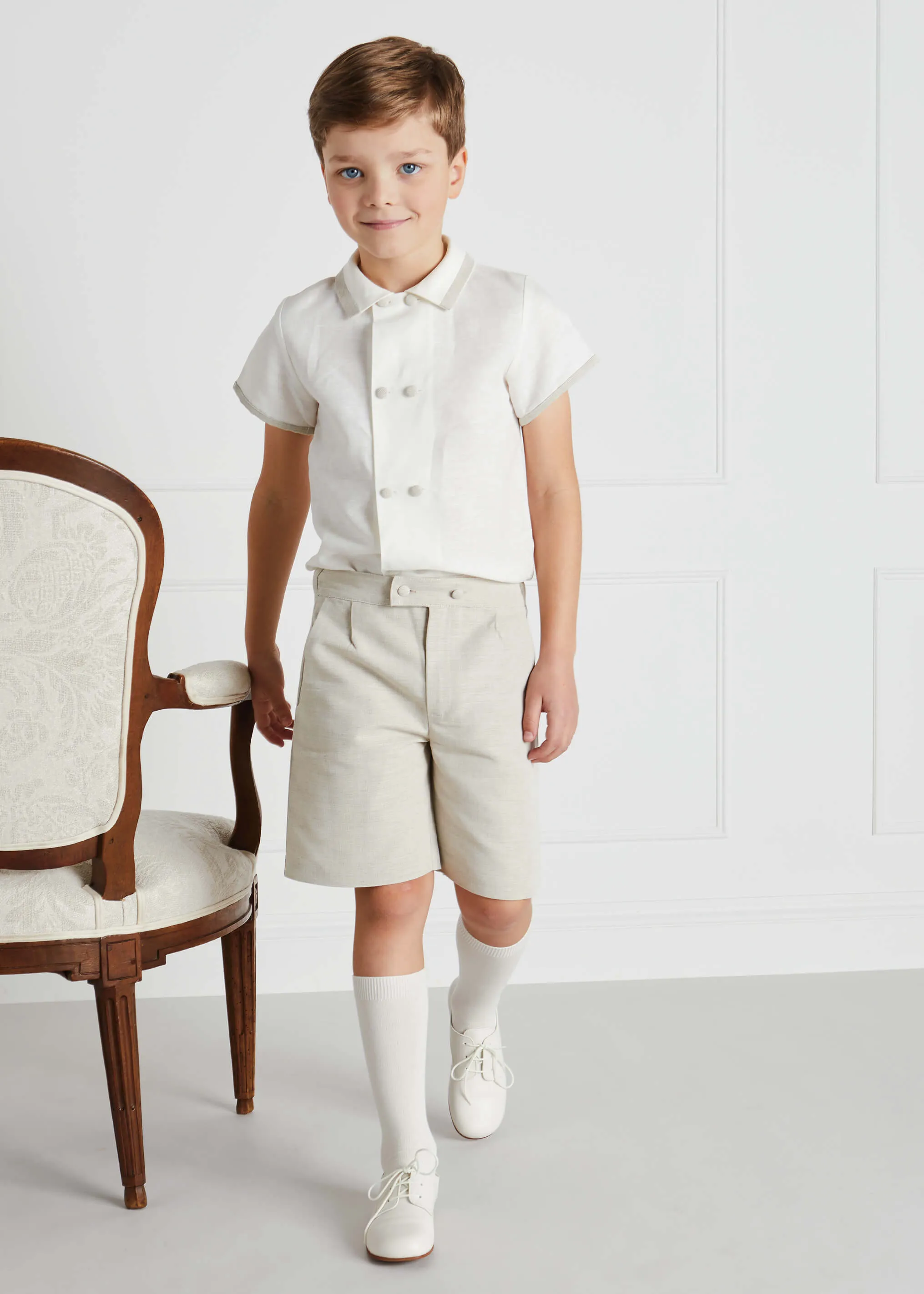 Celebration Shorts in Beige for Boys (4-10yrs)