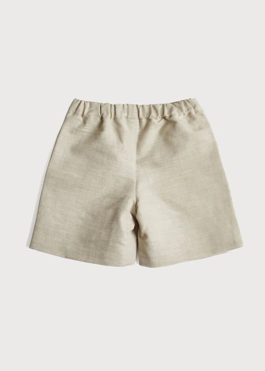 Celebration Shorts in Beige for Boys (4-10yrs)