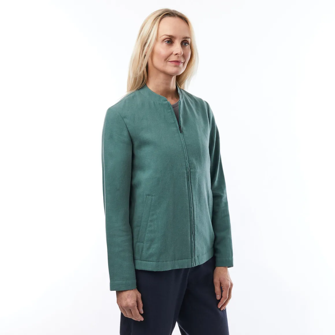 Brisa Linen Jacket - Women's Venice Green