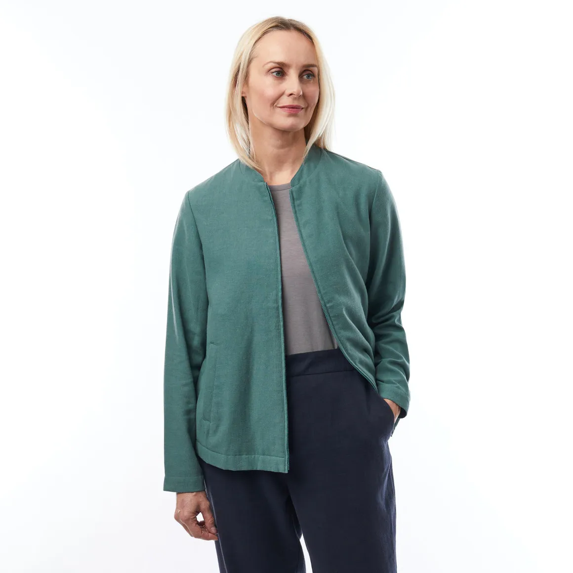 Brisa Linen Jacket - Women's Venice Green