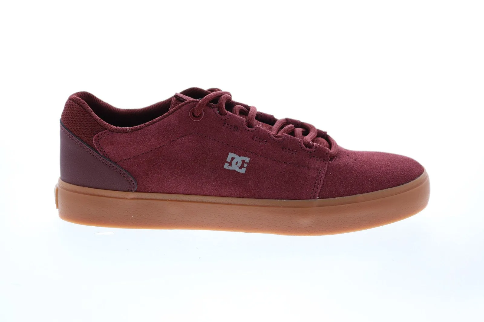 Burgundy Suede Skate Sneakers Shoes for Men - DC Hyde ADYS300580