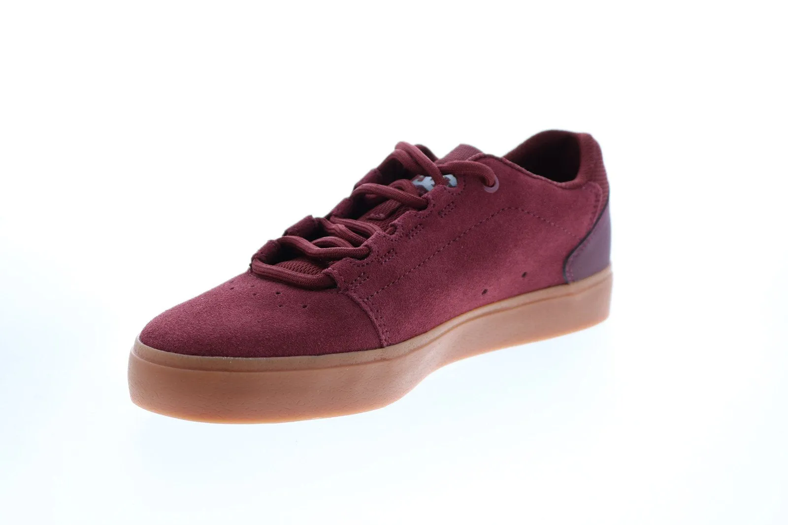 Burgundy Suede Skate Sneakers Shoes for Men - DC Hyde ADYS300580