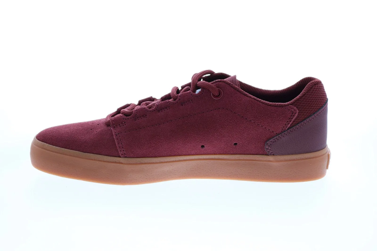 Burgundy Suede Skate Sneakers Shoes for Men - DC Hyde ADYS300580