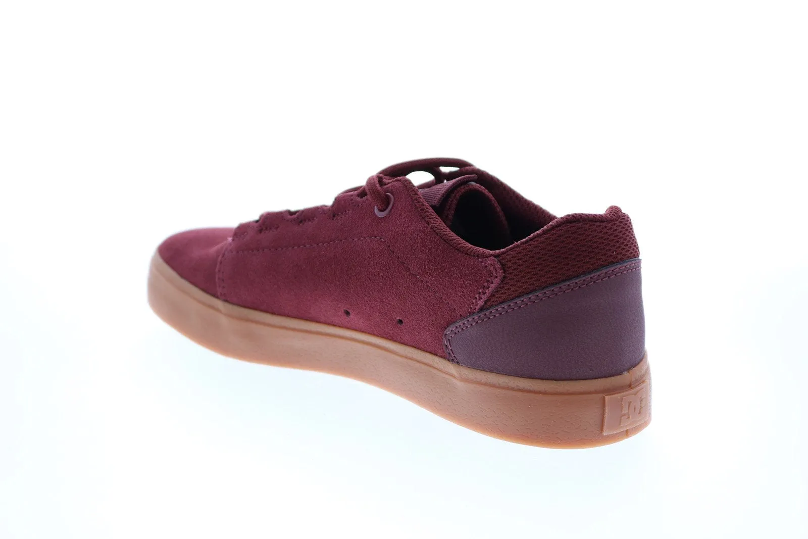 Burgundy Suede Skate Sneakers Shoes for Men - DC Hyde ADYS300580