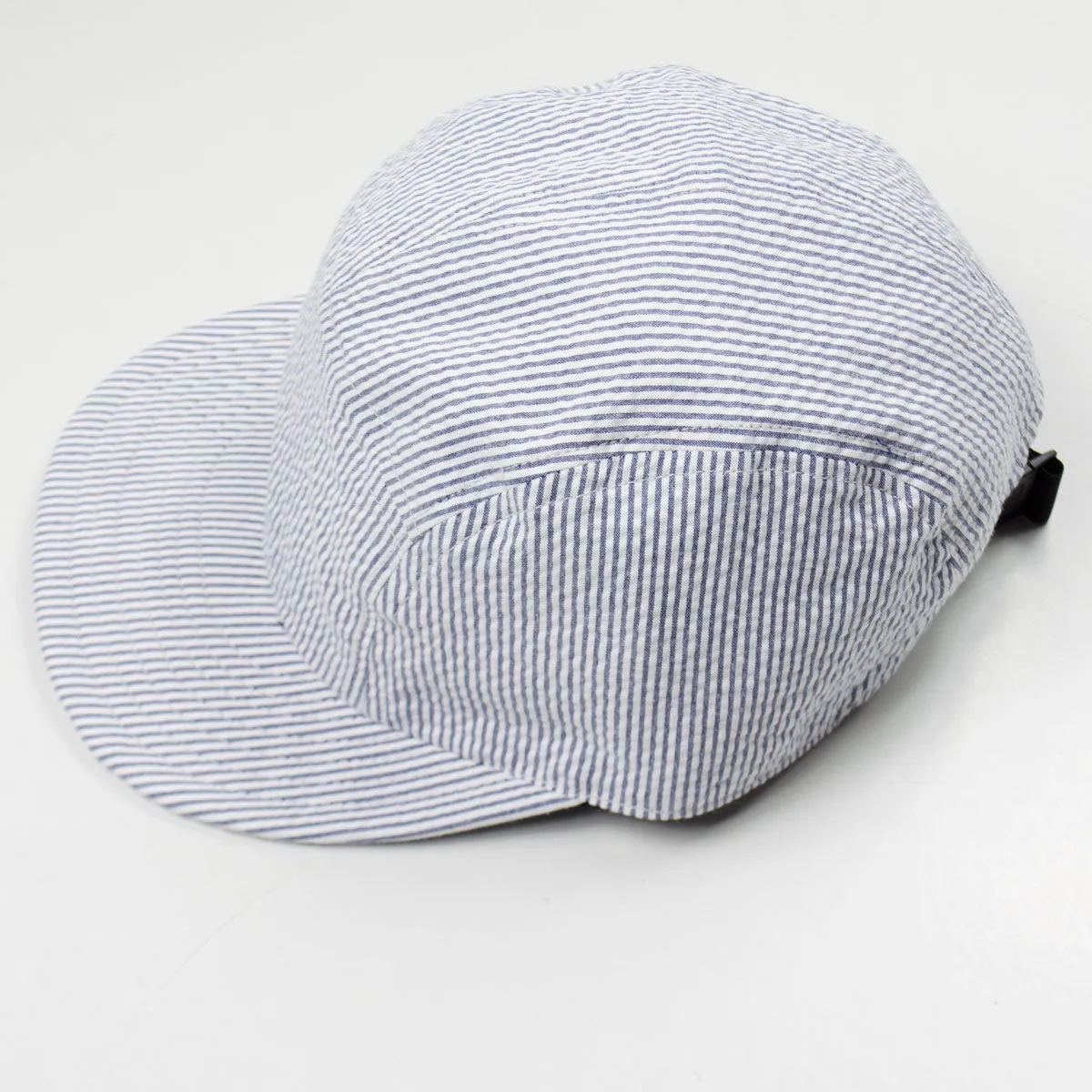 Cableami Navy Stripe Seersucker Jet Cap