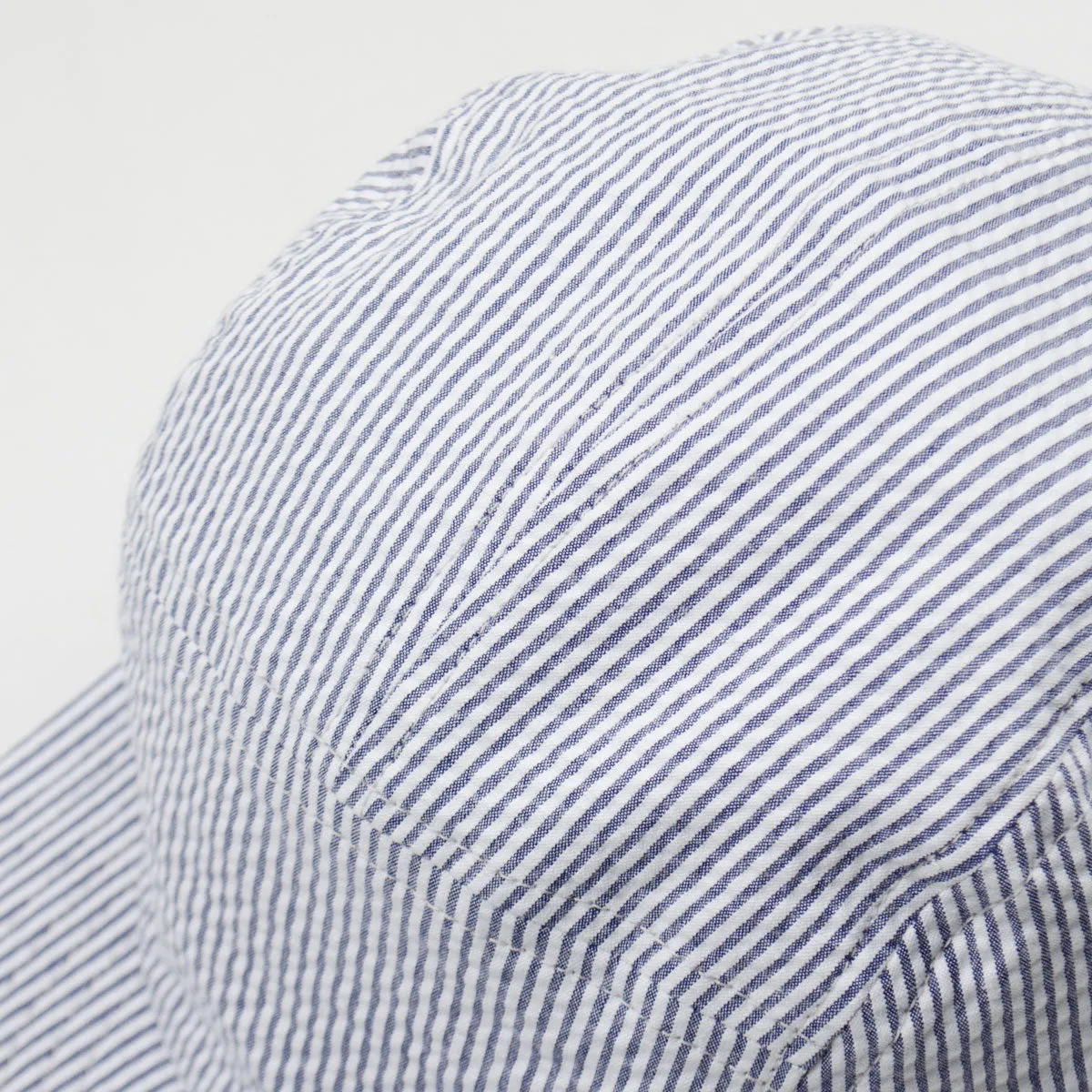 Cableami Navy Stripe Seersucker Jet Cap