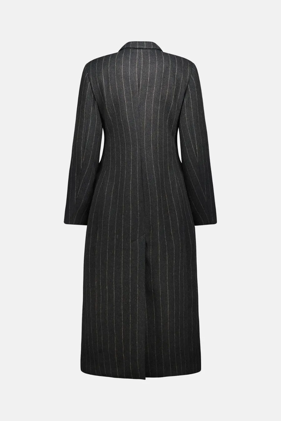 Caitlin Crisp Charcoal Stripe Coat - Vice Style