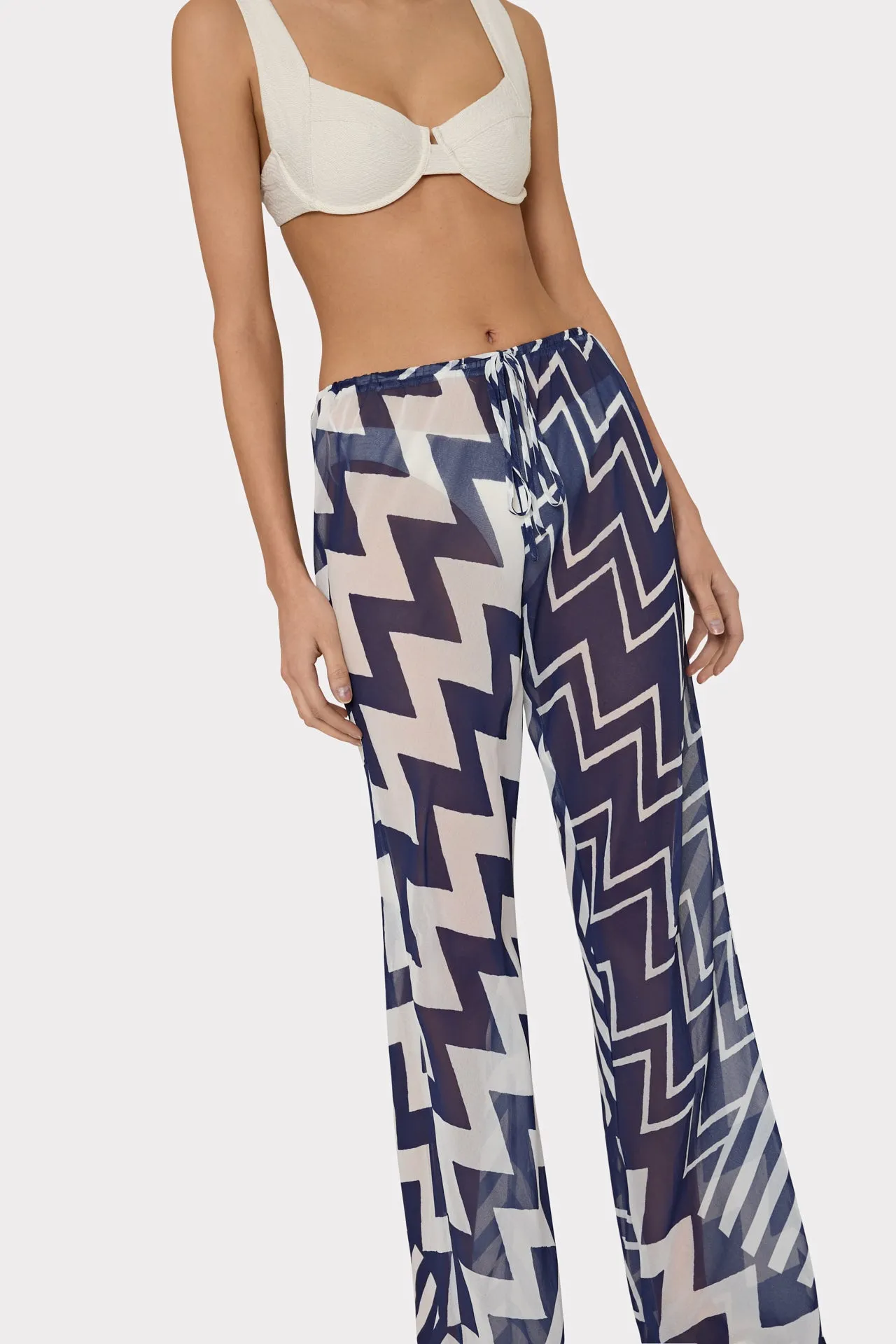 Chevron Patchwork Athletic Pants