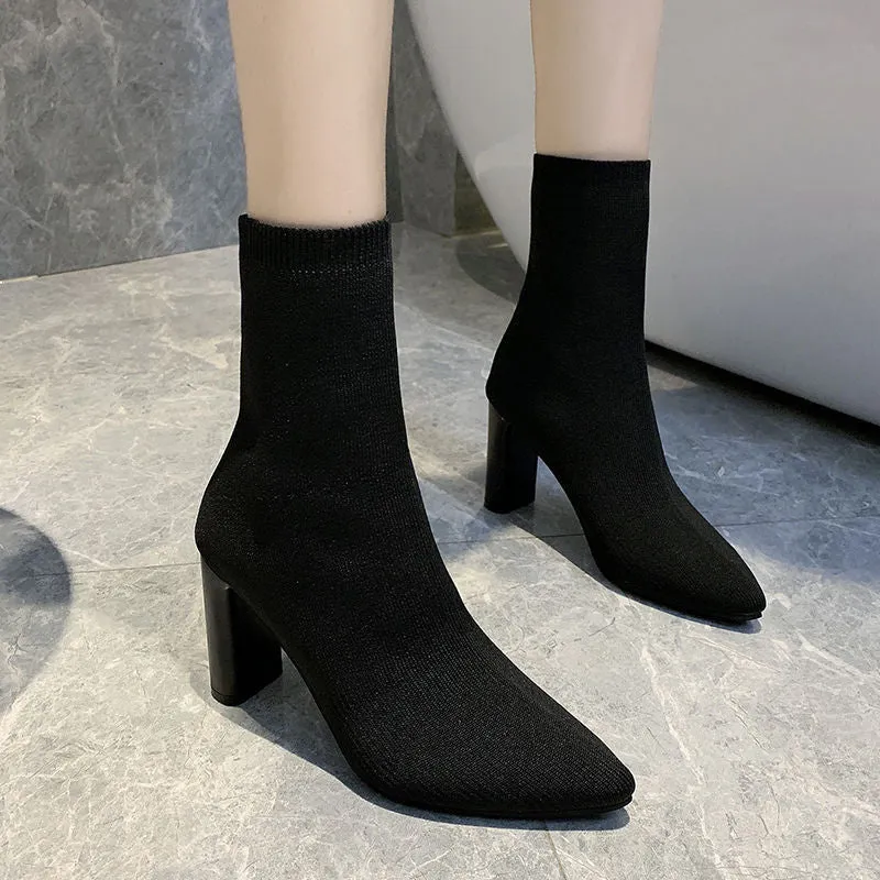 Chunky Heeled Booties