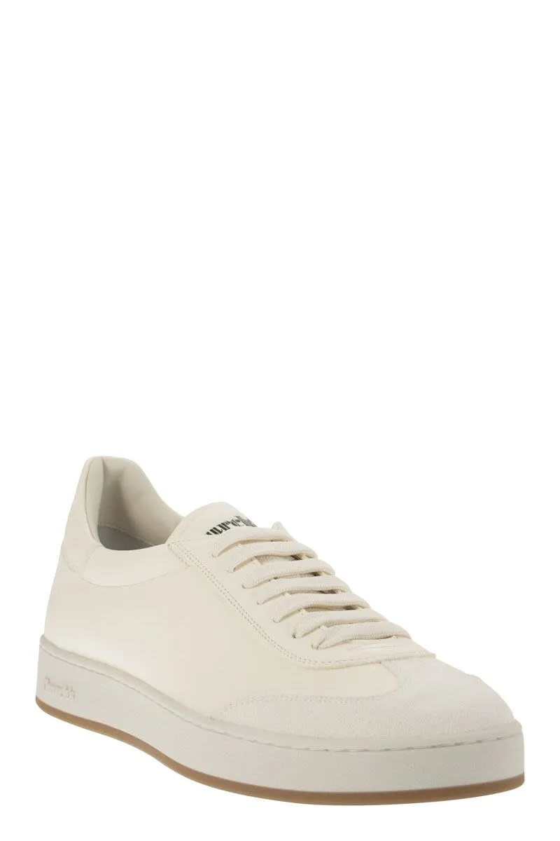 CHURCH'S Versatile White Deerskin and Suede Men's Sneaker FW23