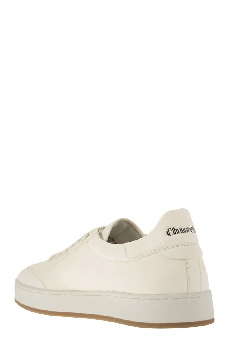 CHURCH'S Versatile White Deerskin and Suede Men's Sneaker FW23