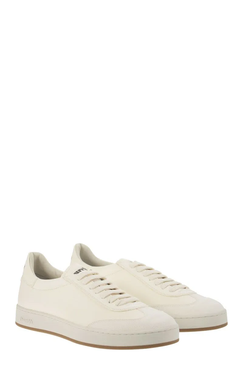 CHURCH'S Versatile White Deerskin and Suede Men's Sneaker FW23